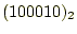 $ (100010)_2$