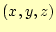 $ (x, y, z)$