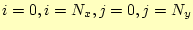 $ i=0, i=N_x, j=0, j=N_y$