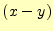 $ (x-y)$