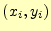 $ (x_i,y_i)$