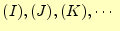 $ (I),(J),(K),\cdots\ $