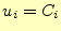 $ u_i=C_i$